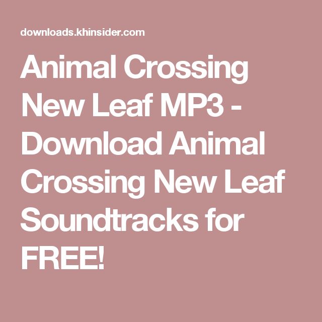 animal crossing new leaf soundtrack download